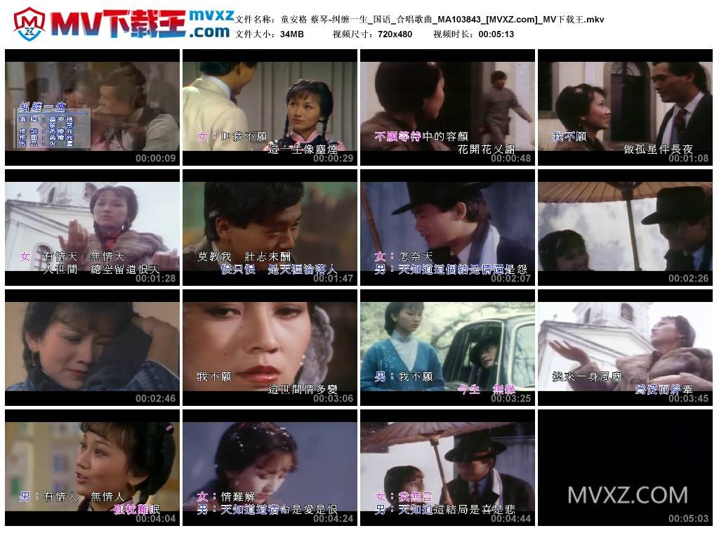 童安格 蔡琴-纠缠一生_国语_合唱歌曲_MA103843